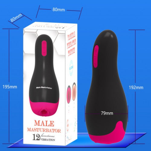 Black Panther Vibrating Masturbator For Men