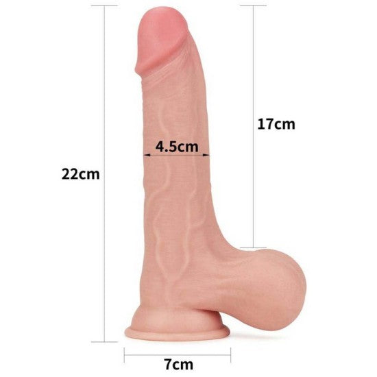Sliding Skin Dual Layer Dong 8.5 Inches Dildo