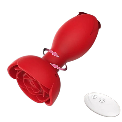 Rosy Anal Butt Plug Vibrator & G Spot Massager With Remote