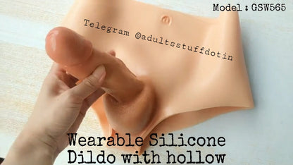 Wearable Panty Silicone Hollow Dildo For Men