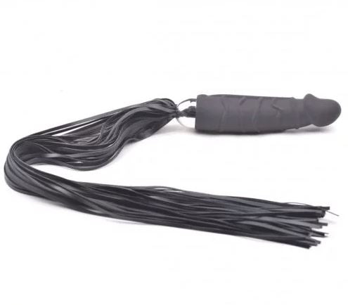 Black Dildo Vibrator With Black Tail