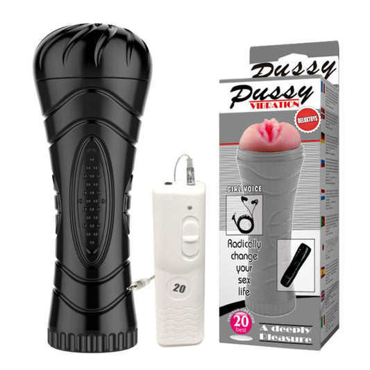 20 Modes Vibrating Fleshy Pussy Masturbator With Sound