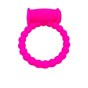 Lovely Vibrating Ring With Chain Of Beads For Extra Fun Beaded