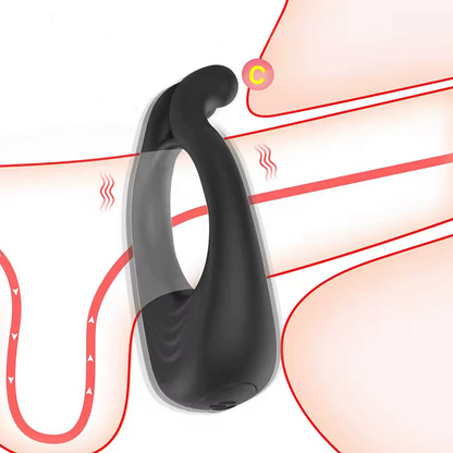 Orgasm Lock Delay Vibrating Slim Massage Rumble Cock Ring – Last Longer, Feel Stronger