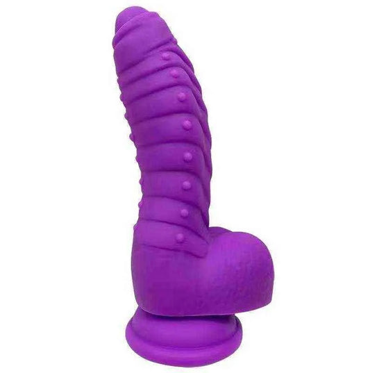 Silicone Caterpillar Shaped Soft Penis Dragon Dildo With Suction Up