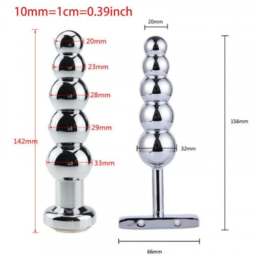 टॉवर स्टेनलेस स्टील बट प्लग सर्पिल गुदा मोती