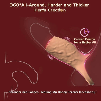 Open Half-Sleeve Vibrating Extension Ring – For Men & Couples