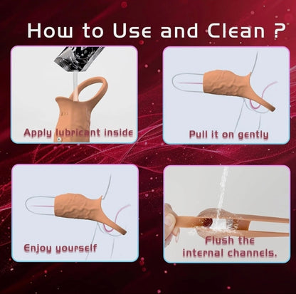 Open Half-Sleeve Vibrating Extension Ring – For Men & Couples